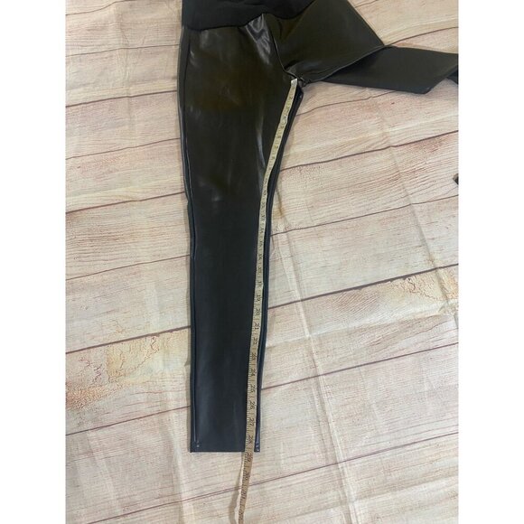 Assets By Spanx Women's Black Stretch Faux Leather Pants - Large - Picture 4 of 10
